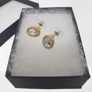Anne Klein Oval Rhinestone or Crystal  Stud Earrings